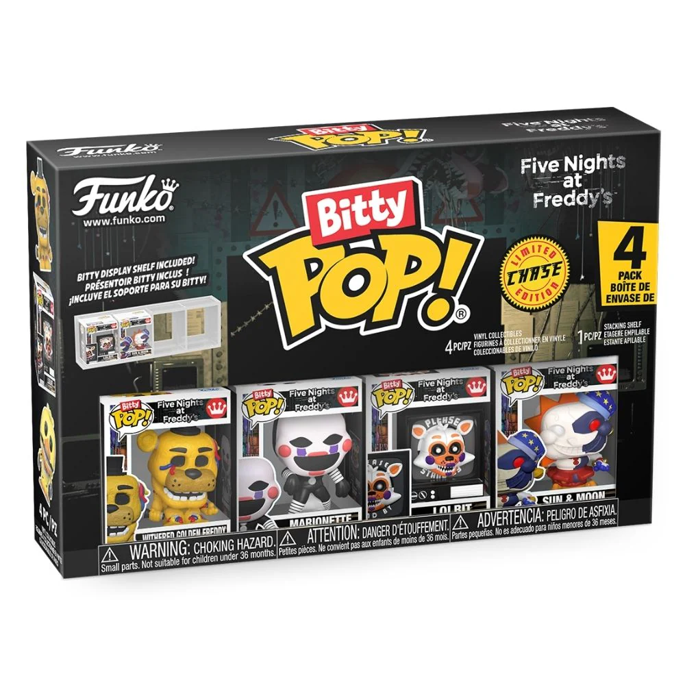 Five Nights at Freddy's - Withered Golden Freddy Bitty Pop! Vinyl 4 Pack - Image 2