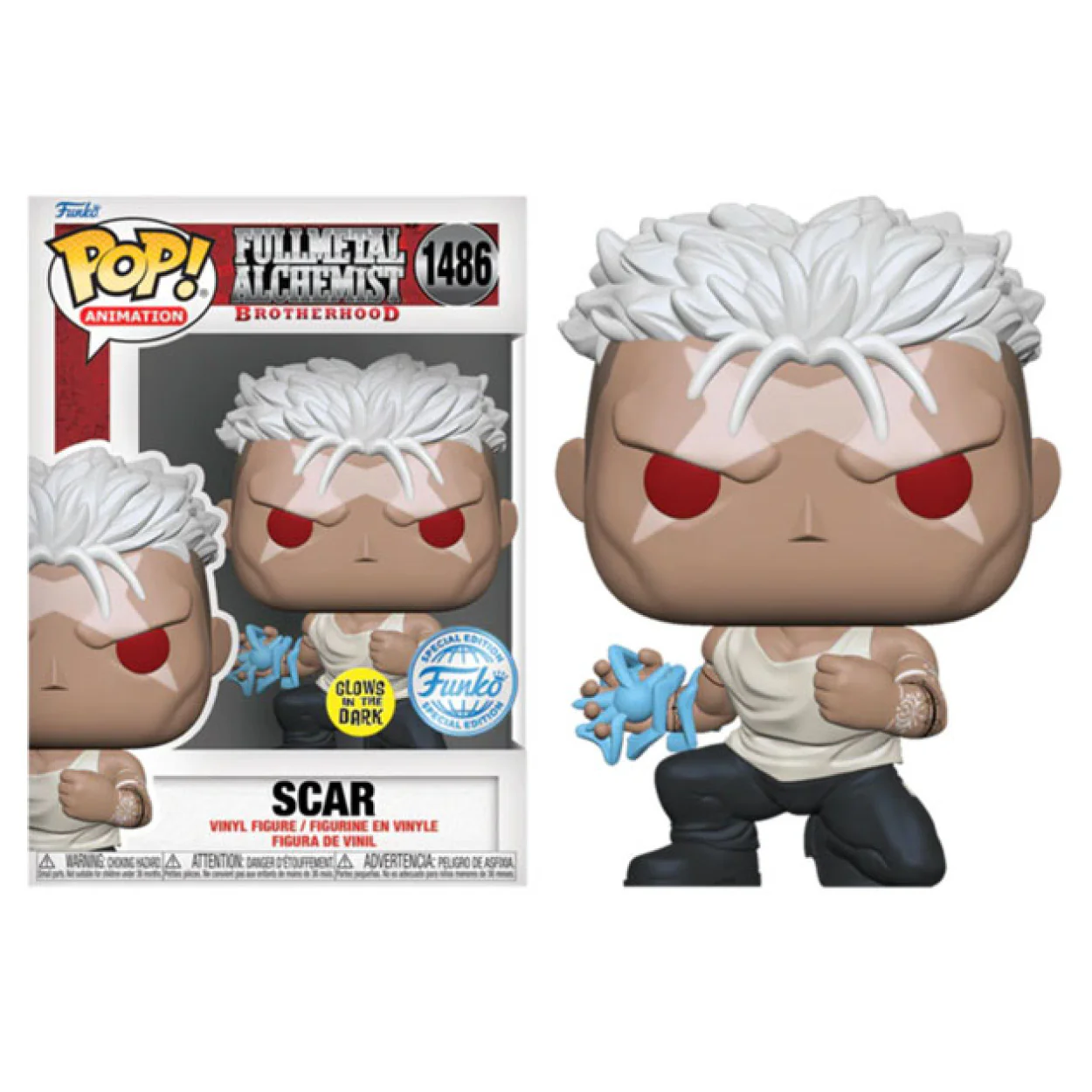Fullmetal Alchemist: Brotherhood - Scar US Exclusive Glow Pop! Vinyl - Image 4