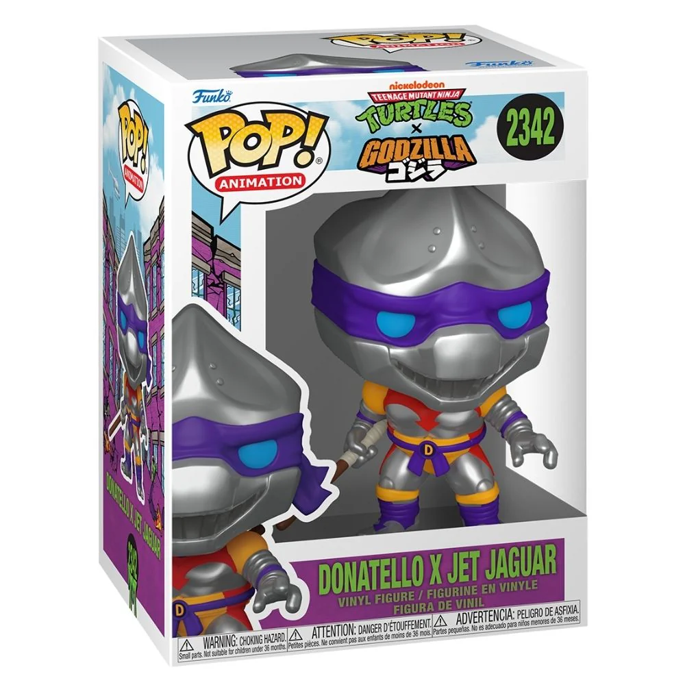 Godzilla x Teenage Mutant Ninja Turtles - Donatello x Jet Jaguar Pop! Vinyl - Image 2