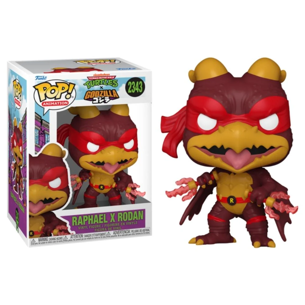 Godzilla x Teenage Mutant Ninja Turtles - Raphael x Rodan Pop! Vinyl - Image 3