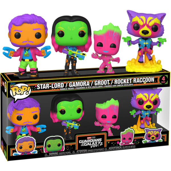 Guardians of the Galaxy: Volume 2 - US Exclusive Blacklight Pop! 4-Pack