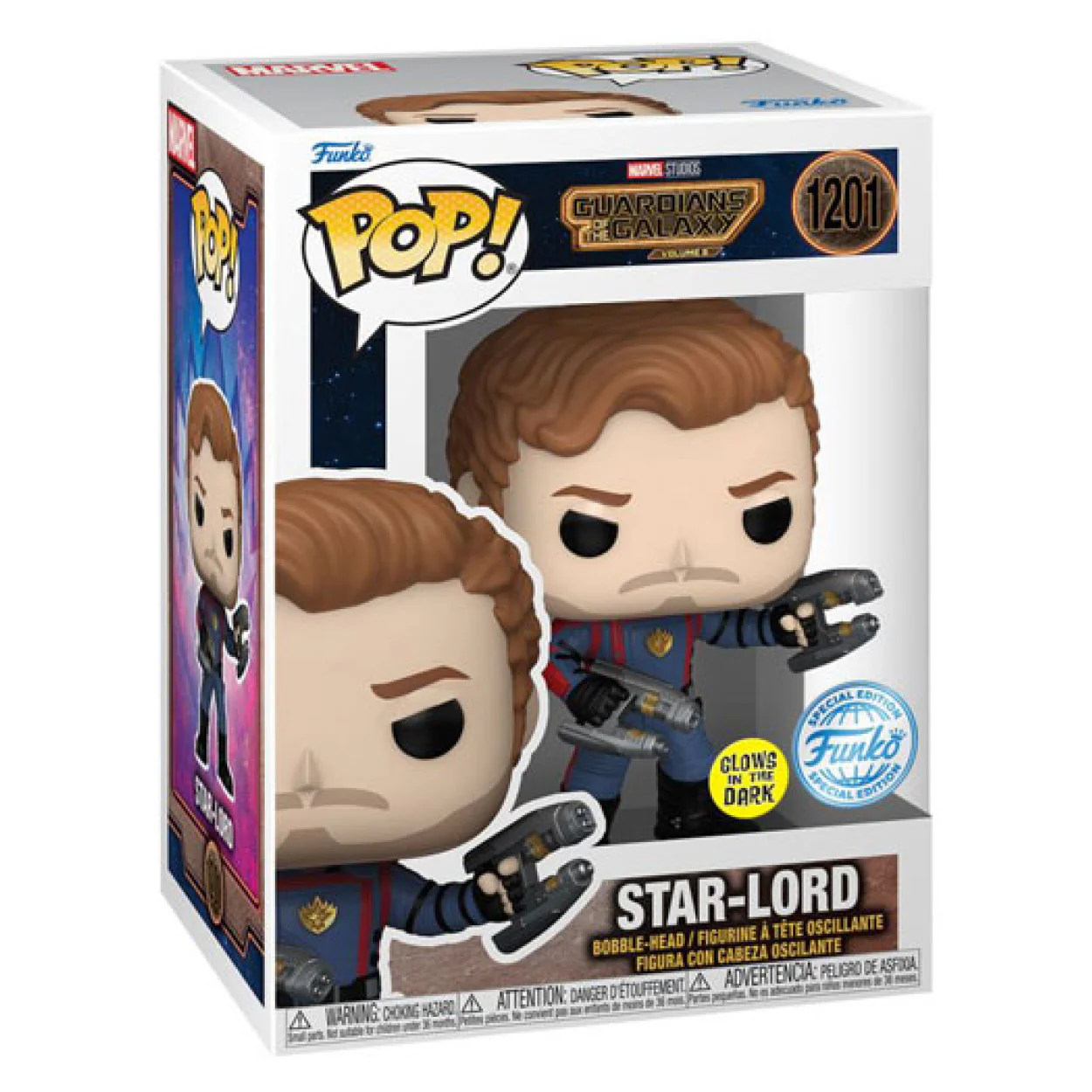 Guardians of the Galaxy: Volume 3 - Star Lord US Exclusive Glow Pop! Vinyl - Image 3