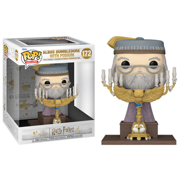 Harry Potter and the Prisoner of Azkaban - Albus Dumbledore with Podium Pop! Deluxe - Image 3