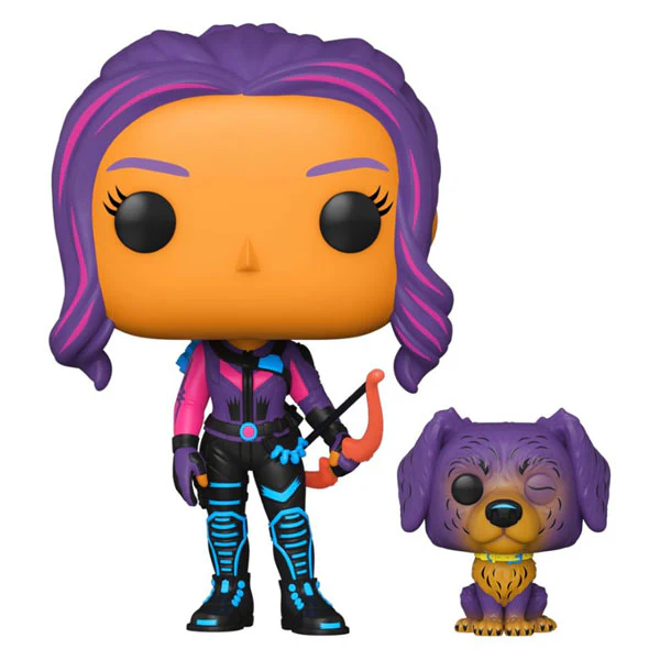 Hawkeye - Kate Bishop & Lucky Black Light US Exclusive Pop! Vinyl