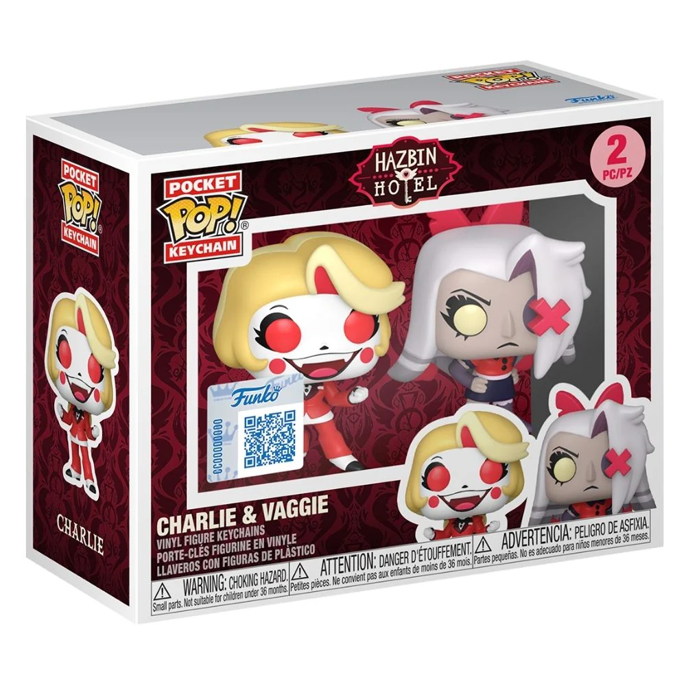 Hazbin Hotel - Charlie & Vaggie Pocket Pop! Keychain 2 Pack - Image 2
