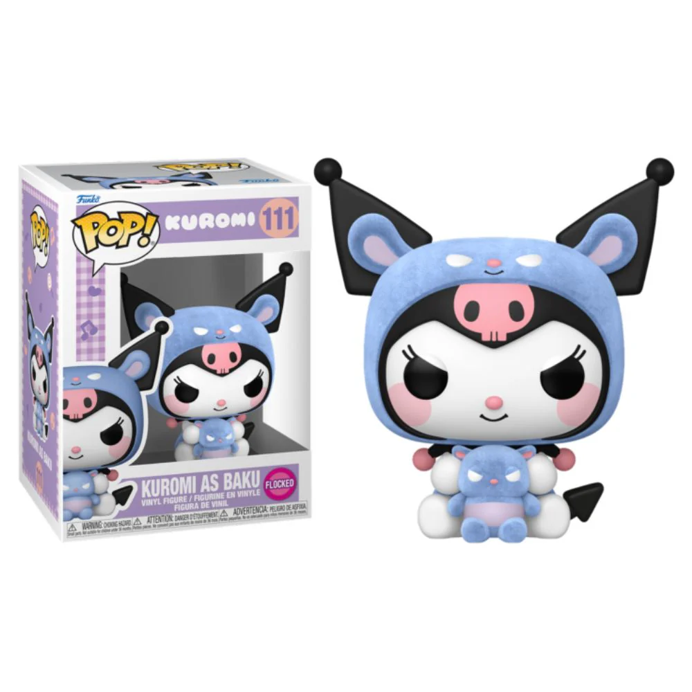 Hello Kitty & Friends - Kuromi as Baku (Cosplay 20th Anniversary) Flocked Pop! Vinyl - Image 3