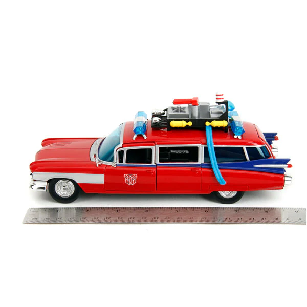Hollywood Rides - Ghostbusters ECTO-1 + Optimus Prime 1:24 Mash-up Diecast - Image 6