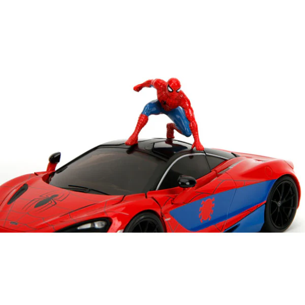 Hollywood Rides - Spider-Man with McLaren 720S 1:24 Scale Diecast Vehicle Set - Image 3