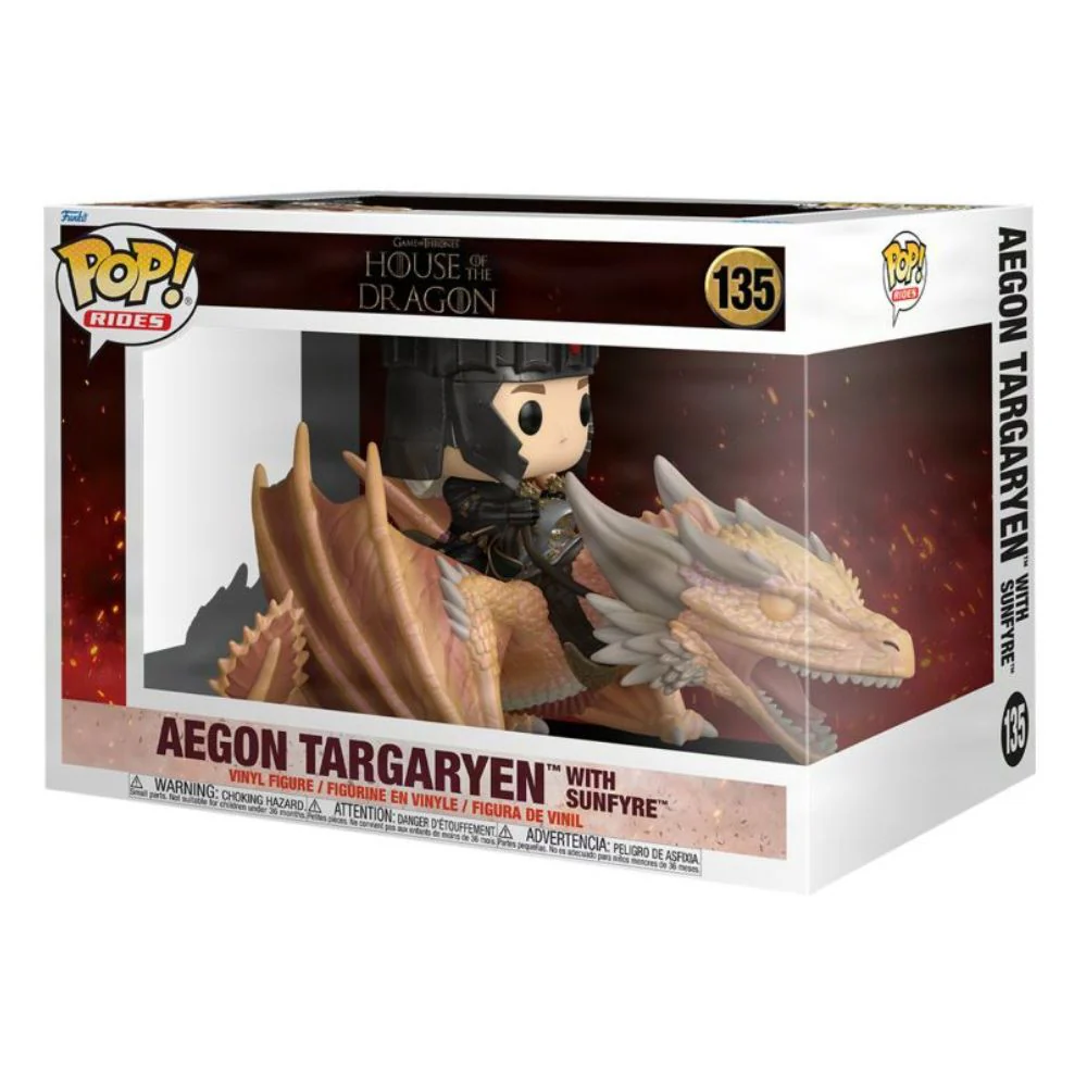 House of the Dragon - Aegon Targaryen with Sunfyre Pop! Ride - Image 2
