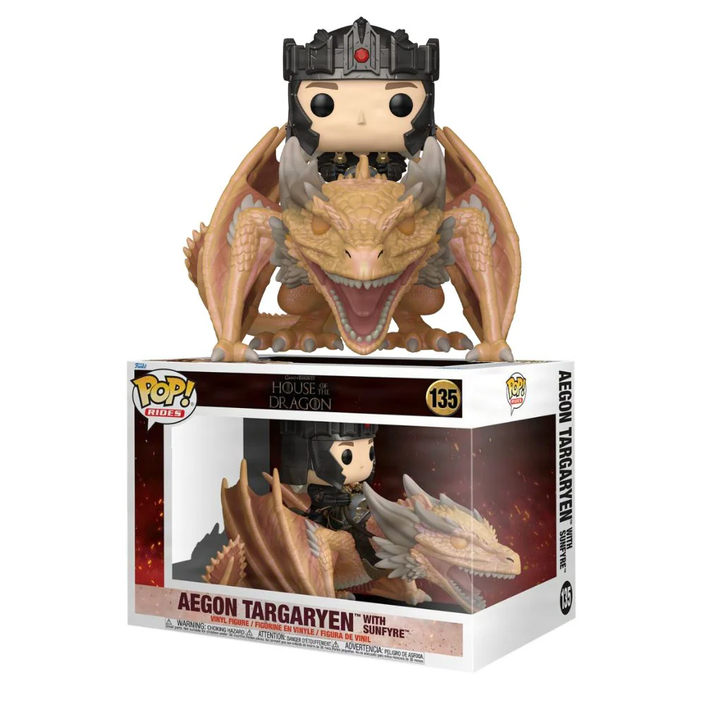 House of the Dragon - Aegon Targaryen with Sunfyre Pop! Ride - Image 3