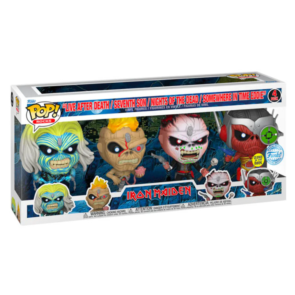 Iron Maiden - Eddie US Exclusive Glow Pop! Vinyl 4-Pack - Image 2