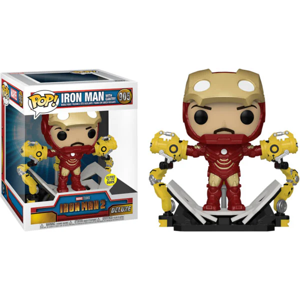 Iron Man 2 - Iron Man Mark IV with Gantry Metallic Pop! Deluxe - Image 4