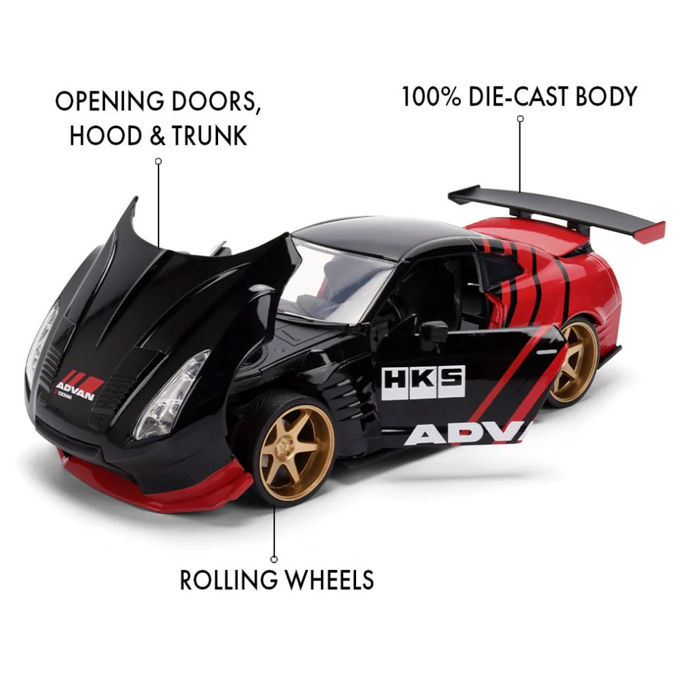 JDM Tuners - 1:24 2009 Nissan GT-R (R35) Ben Sopra Diecast Vehicle - Image 11