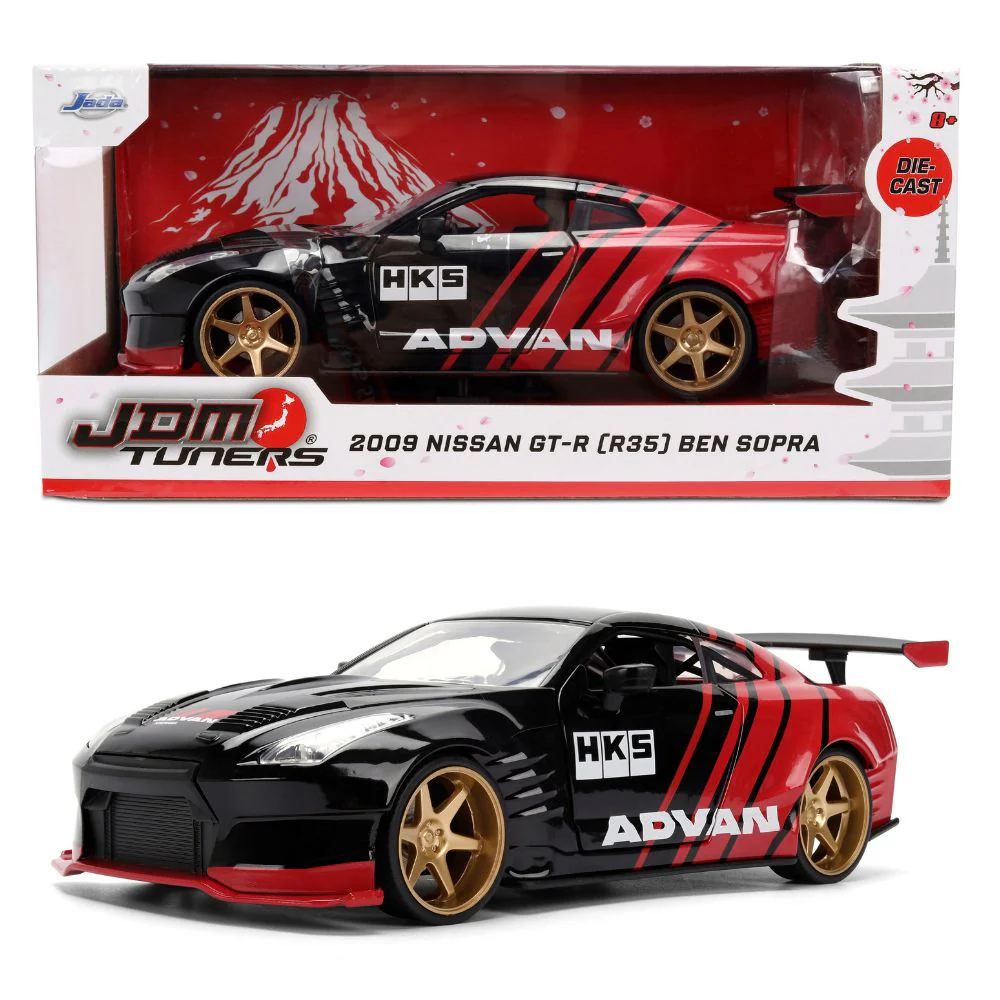 JDM Tuners - 1:24 2009 Nissan GT-R (R35) Ben Sopra Diecast Vehicle - Image 13