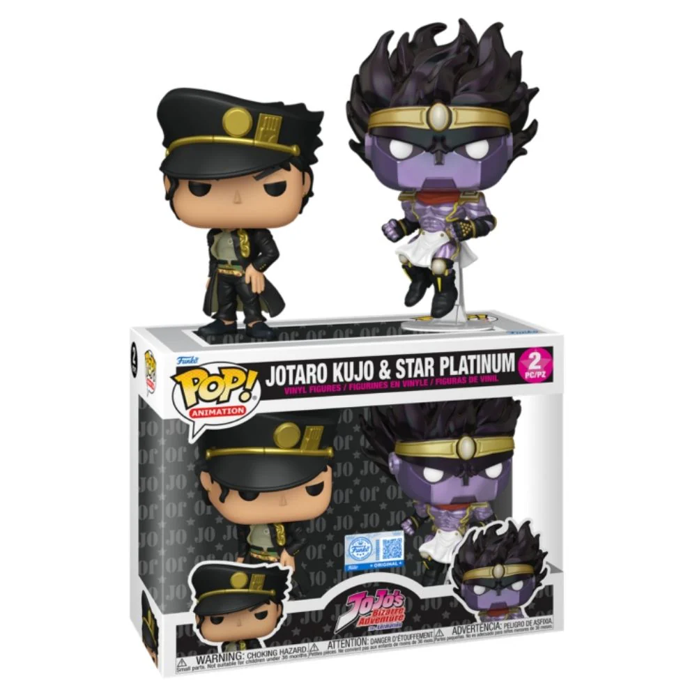 Jojo's Bizarre Adventure - Jotaro Kujo & Star Platinum US Exclusive Pop! Vinyl 2 Pack