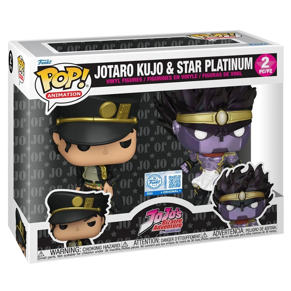 Jojo's Bizarre Adventure - Jotaro Kujo & Star Platinum US Exclusive Pop! Vinyl 2 Pack - Image 2