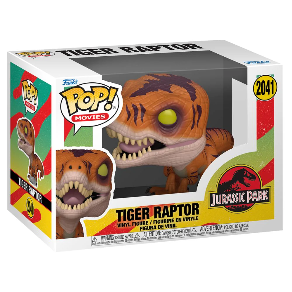 Jurassic Park 3 - Tiger Raptor Pop! Vinyl - Image 2