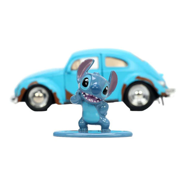Lilo & Stitch - Volkswagen Beetle (Blue) 1:32 Scale with Stitch Metal Figure - Image 14