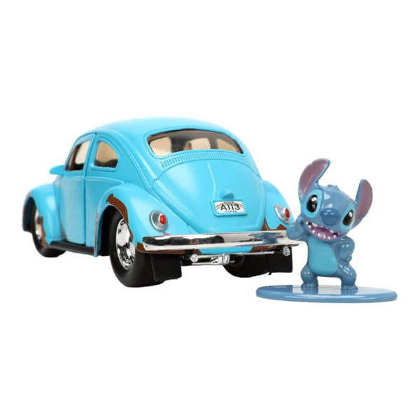 Lilo & Stitch - Volkswagen Beetle (Blue) 1:32 Scale with Stitch Metal Figure - Image 15