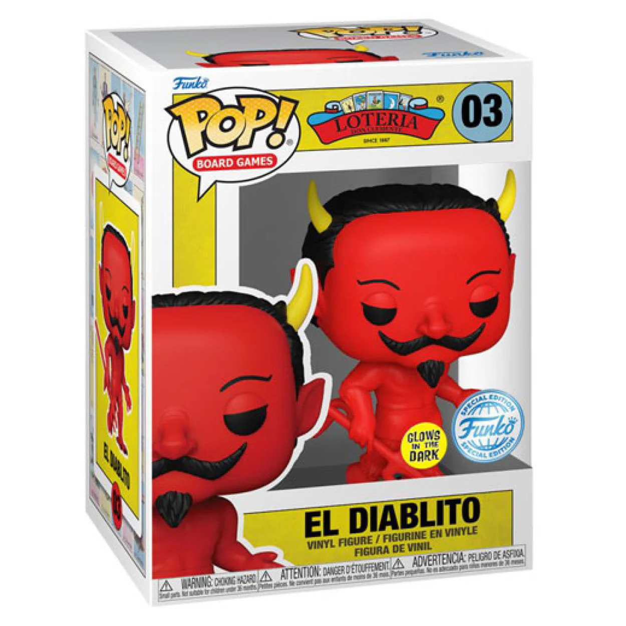Loteria - El Diablito US Exclusive Glow Pop! Vinyl - Image 3