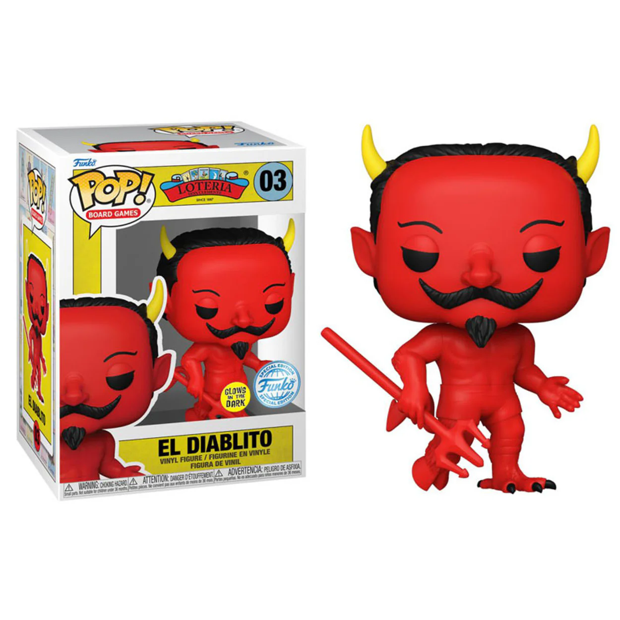 Loteria - El Diablito US Exclusive Glow Pop! Vinyl - Image 4