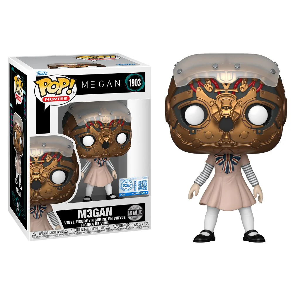 M3GAN - M3GAN Robot Face Exposed Metallic US Exclusive Pop! Vinyl - Image 3