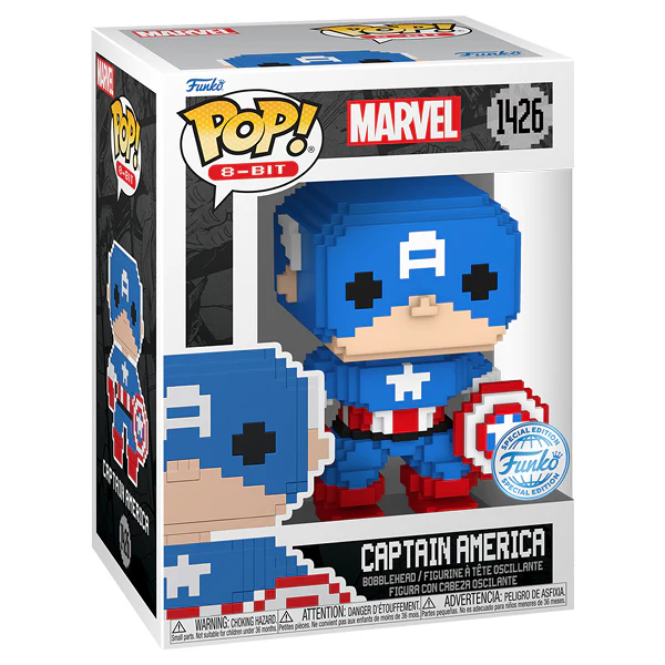 Marvel: 8-Bit - Captain America 8-Bit US Exclusive Pop! Vinyl - Image 2