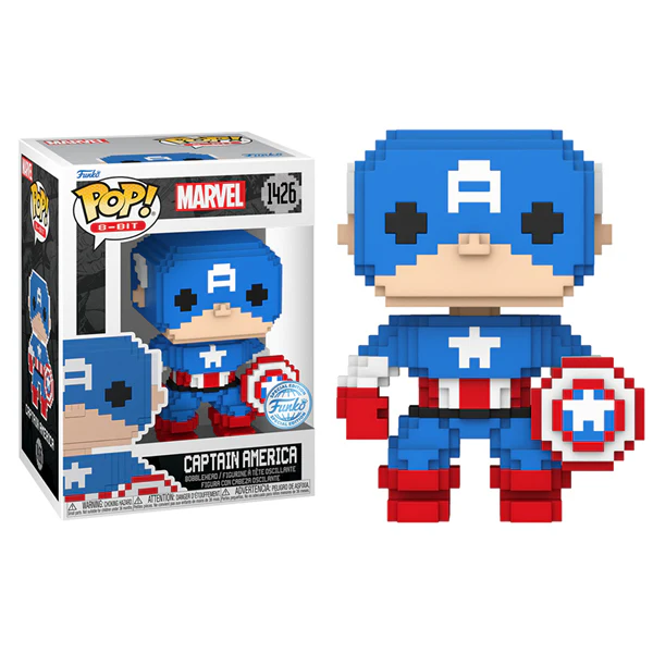 Marvel: 8-Bit - Captain America 8-Bit US Exclusive Pop! Vinyl - Image 3