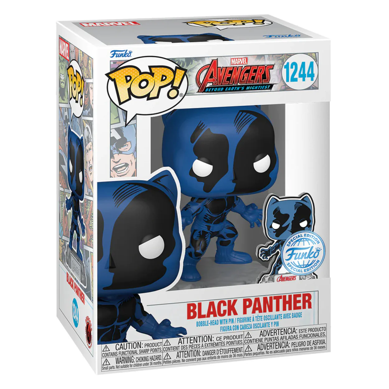 Marvel Comics - Black Panther Avengers 60th Anniversary US Exclusive Pop! Vinyl with Pin - Image 2