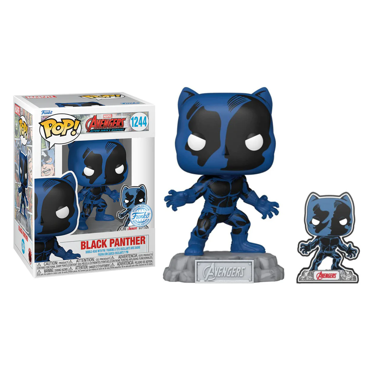 Marvel Comics - Black Panther Avengers 60th Anniversary US Exclusive Pop! Vinyl with Pin - Image 3
