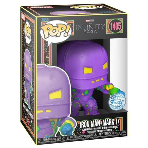 Marvel Comics - Iron Man MkI (Infinity Saga) US Exclusive Black Light Pop! Vinyl - Image 2