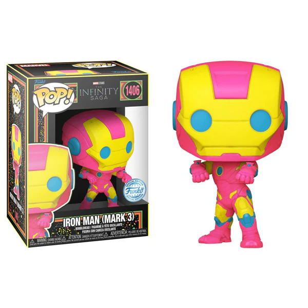 Marvel Comics - The Infinity Saga - Iron Man (Mark 3) Blacklight US Exclusive Pop! Vinyl - Image 3