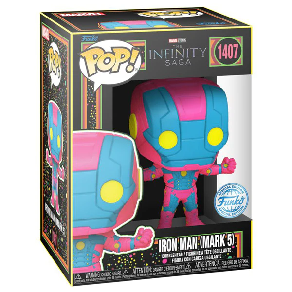 Marvel Comics - The Infinity Saga - Iron Man (Mark 5) Blacklight US Exclusive Pop! Vinyl - Image 2