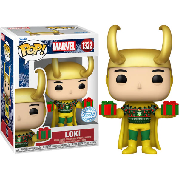 Marvel Comics - Loki with Sweater Holiday US Exclusive Metallic Pop! Vinyl - Image 3