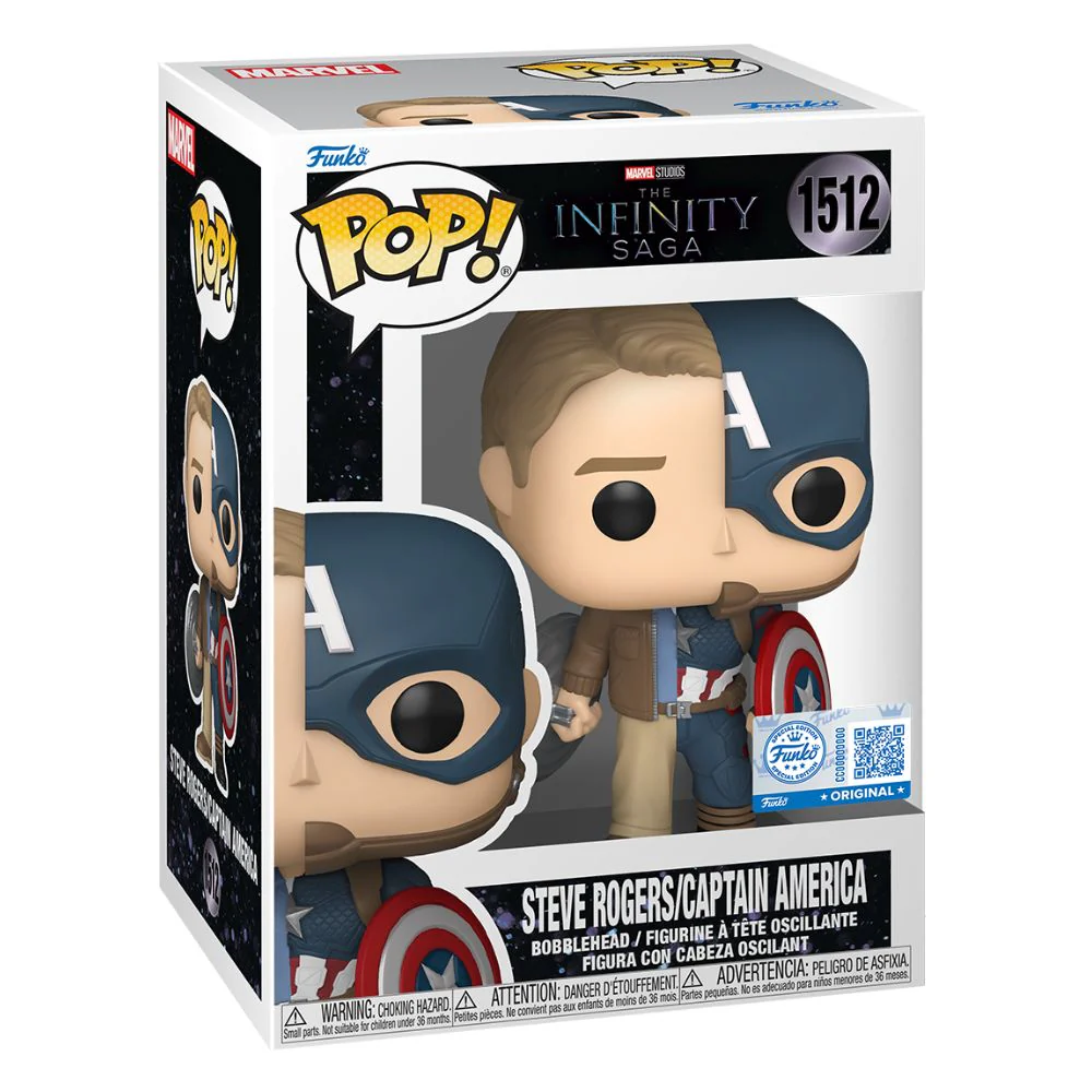 Marvel: The Infinity Saga - Captain America / Steve Split US Exclusive Pop! Vinyl - Image 2