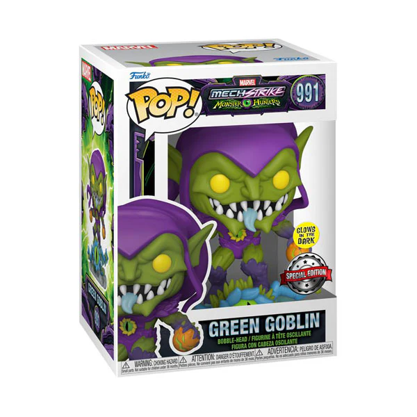 Marvel Mech Strike Monster Hunters - Green Goblin Glow US Exclusive Pop! Vinyl - Image 2