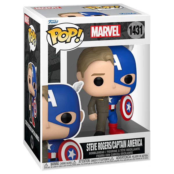 Marvel: Split - Captain America Steve Rogers Pop! Vinyl - Image 2