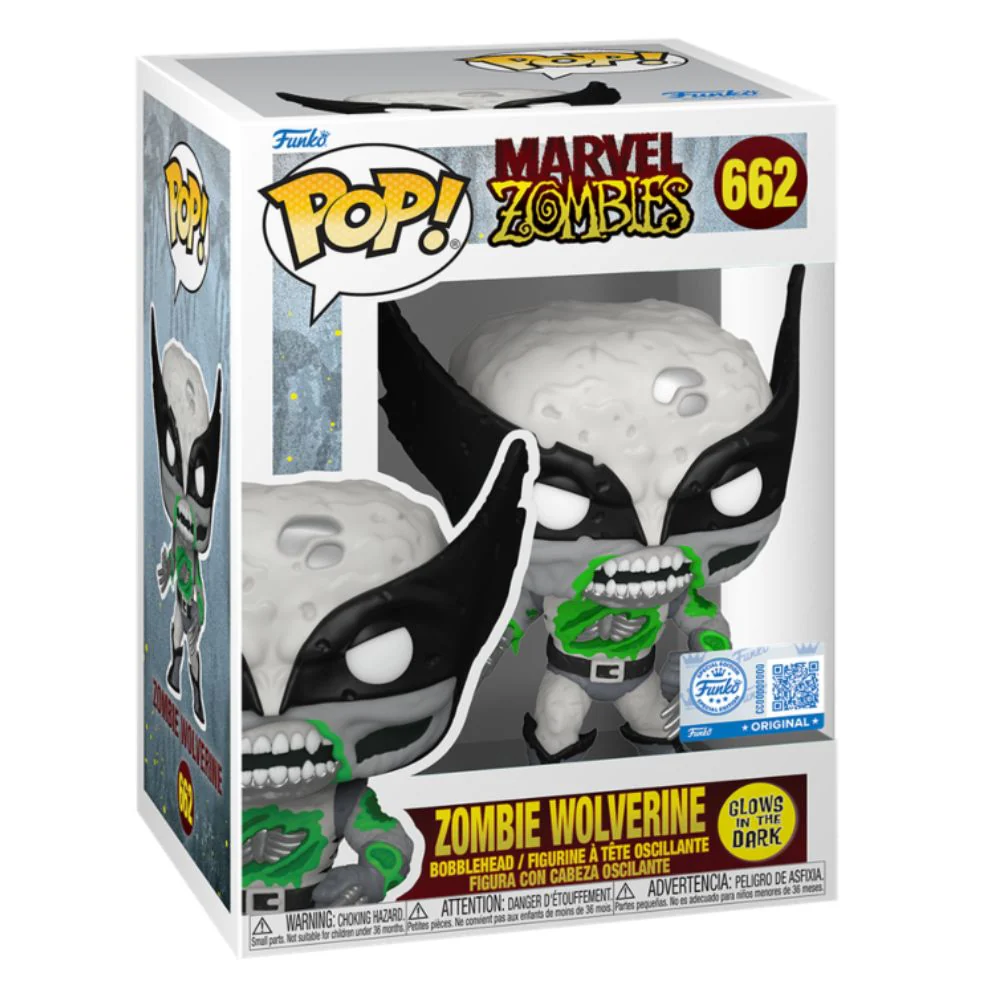 Marvel Zombies - Zombie Wolverine Glow in the Dark US Exclusive Pop! Vinyl - Image 2