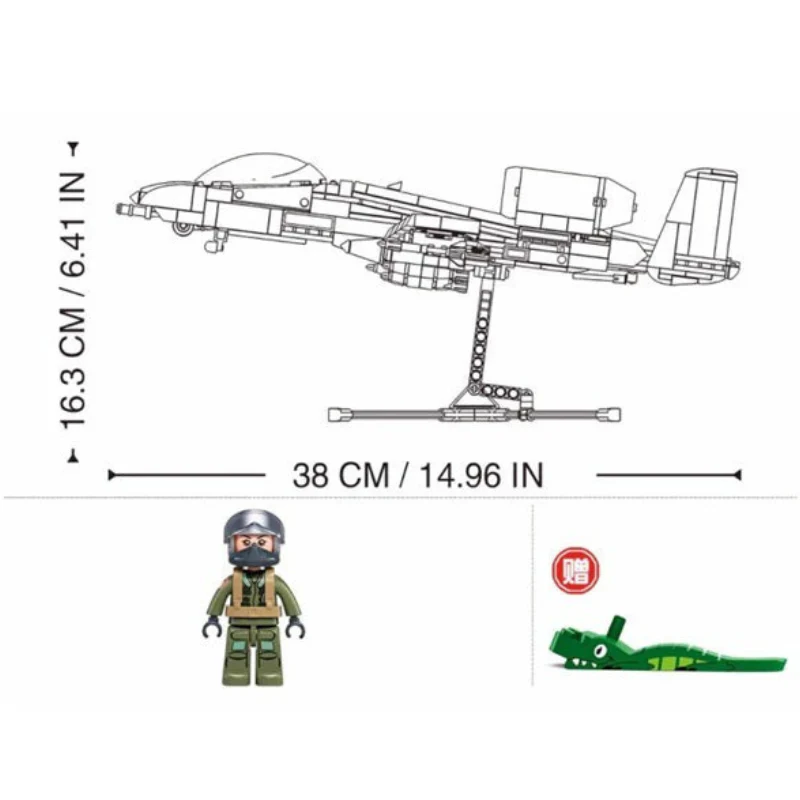 MB A10 CS Attack Aircraft Scale 1:44 701 Pieces C12 - Image 4