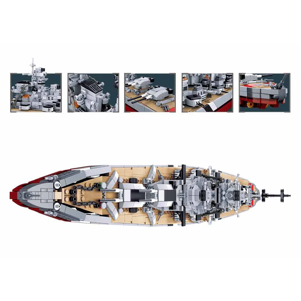 MB Bismarck Battleship 2 In 1 1849 Pieces Ages 12+ C4 (Store Pickup Only) - Image 4
