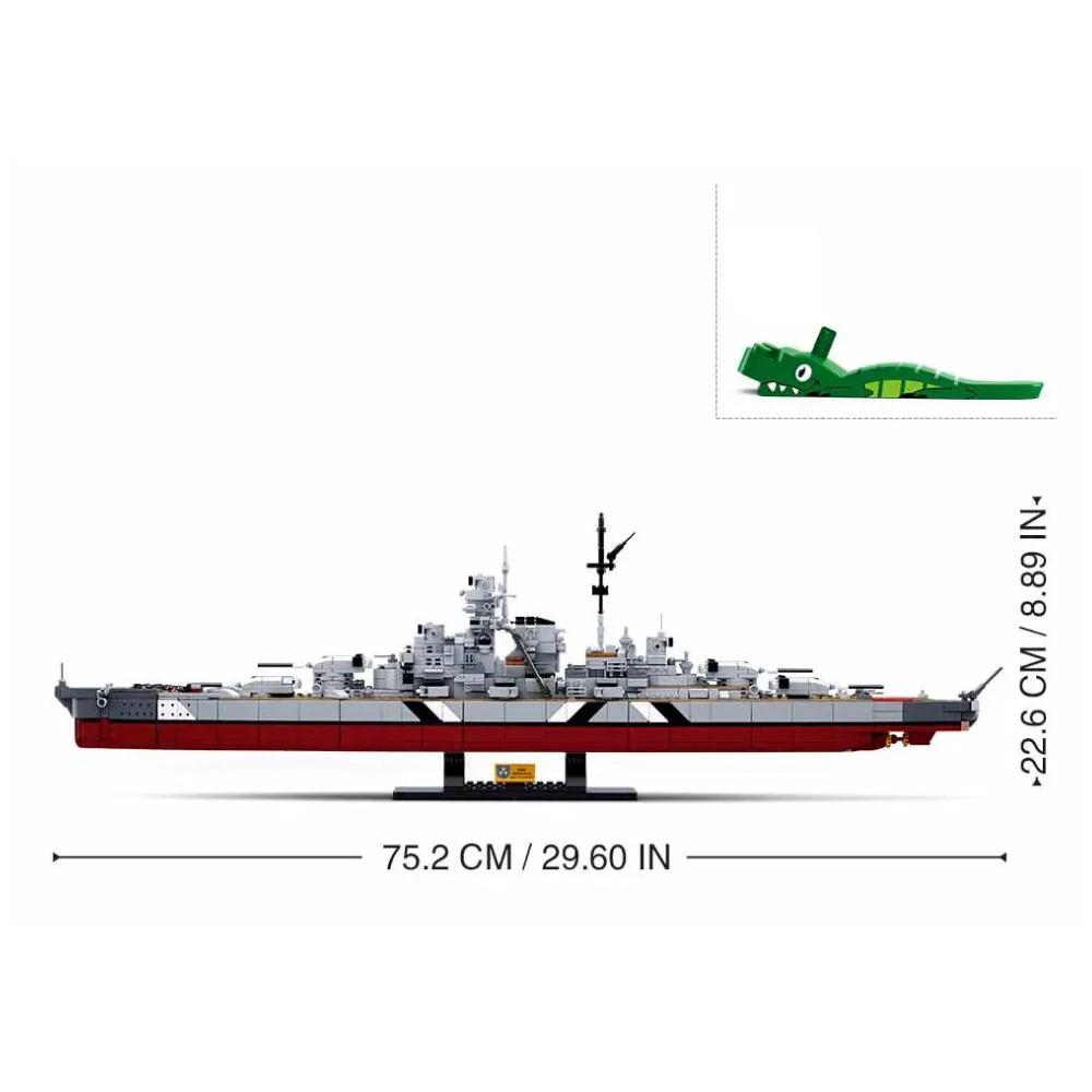 MB Bismarck Battleship 2 In 1 1849 Pieces Ages 12+ C4 (Store Pickup Only) - Image 5
