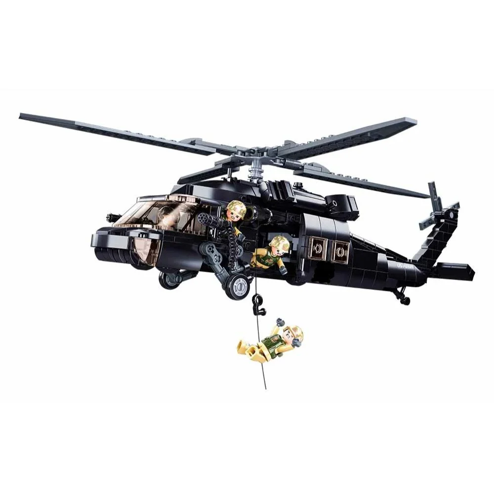 MB Helicopter Black Hawk 692 Pieces Ages 8+ C6 - Image 3