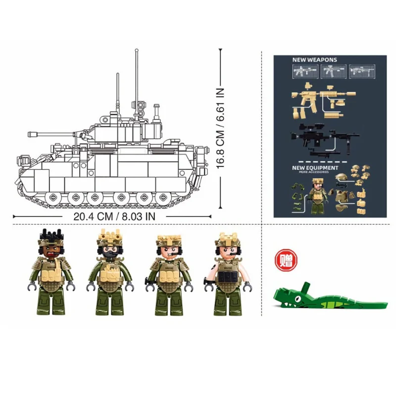 MB M3A3S Bradley Scale 1:35 905 Pieces C6 - Image 3