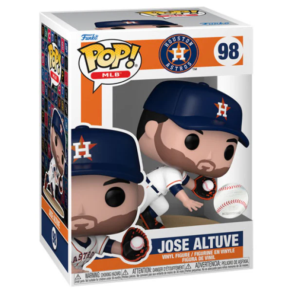 MLB Baseball - Jose Altuve Catching in White Jersey Houston Astros Pop! Vinyl - Image 2