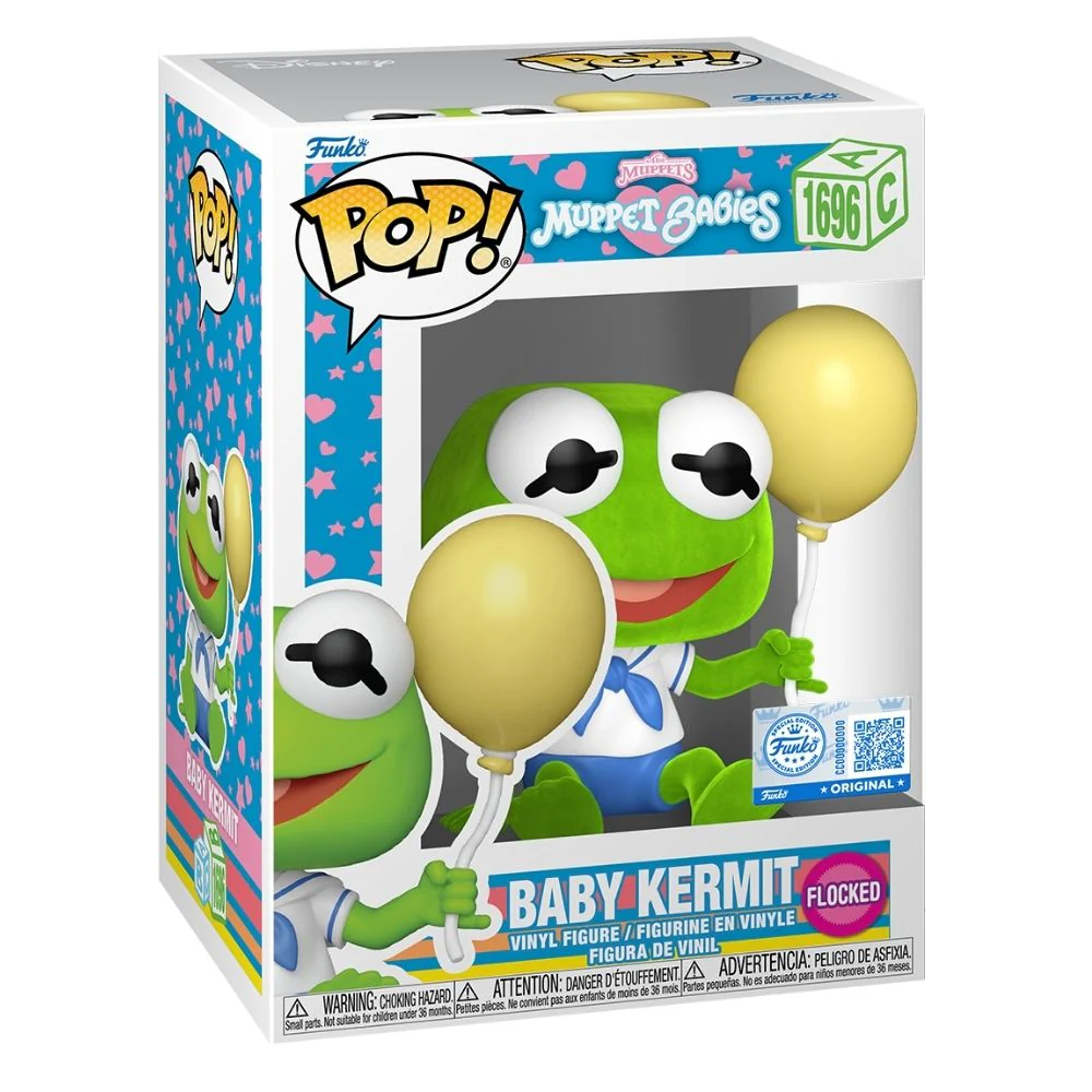 Muppet Babies - Baby Kermit (Flocked) US Exclusive Pop! Vinyl - Image 2