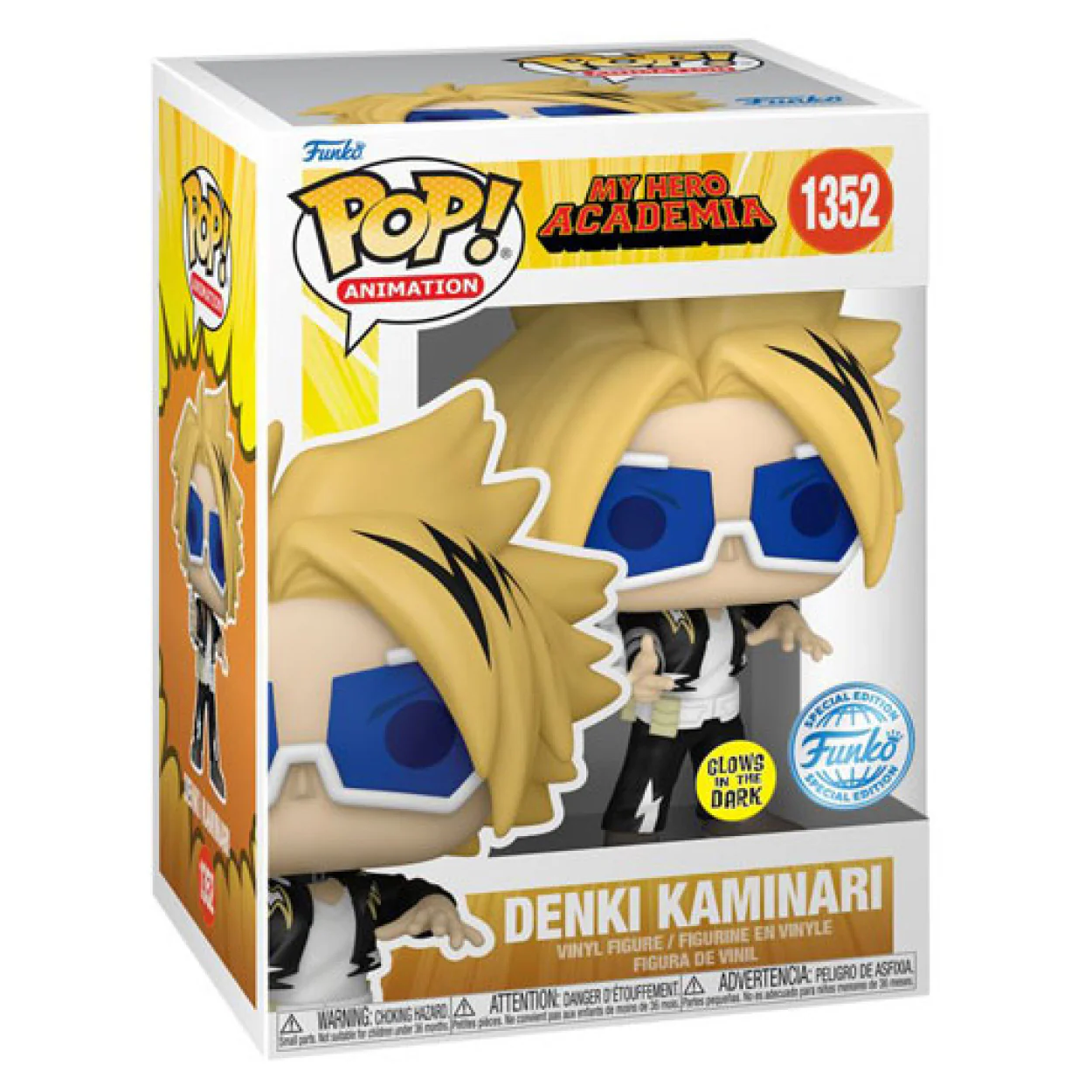 My Hero Academia - Denki Kaminari US Exclusive Glow Pop! Vinyl - Image 3