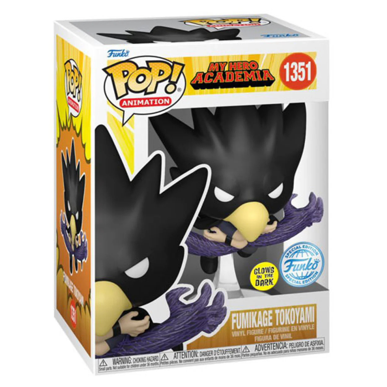 My Hero Academia - Fumikage Tokoyami (Fallen Angel) US Exclusive Glow Pop! Vinyl - Image 3