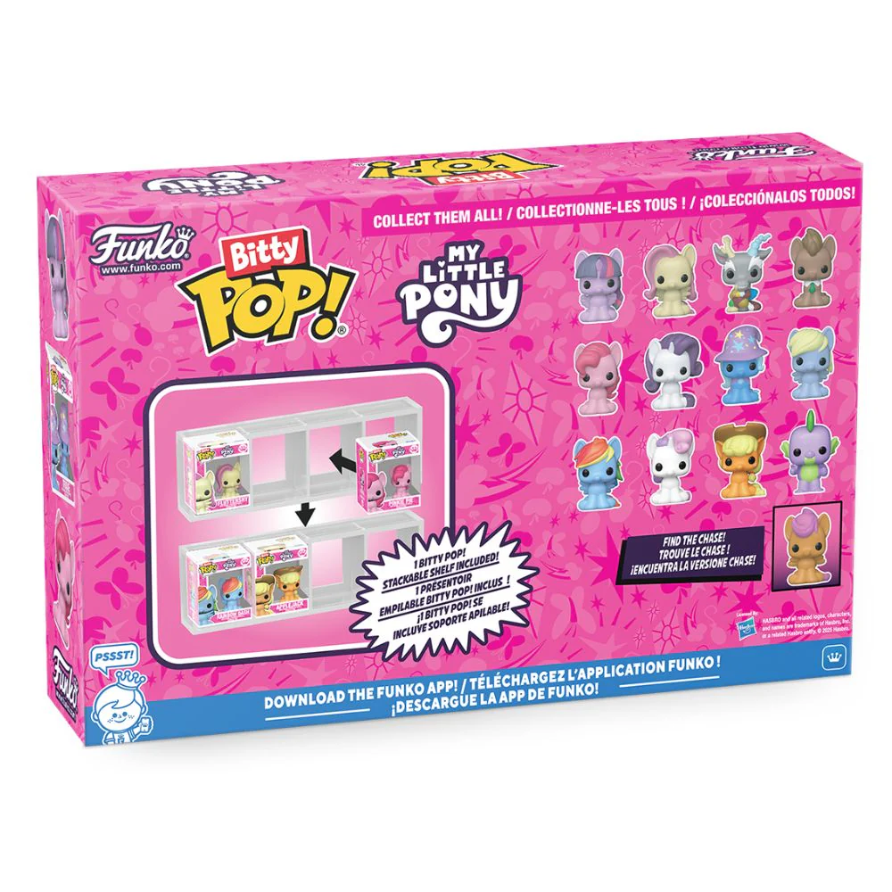 My Little Pony - Rainbow Dash, Sweetie Belle, Applejack & Spike Bitty Pop! Vinyl 4 Pack - Image 2