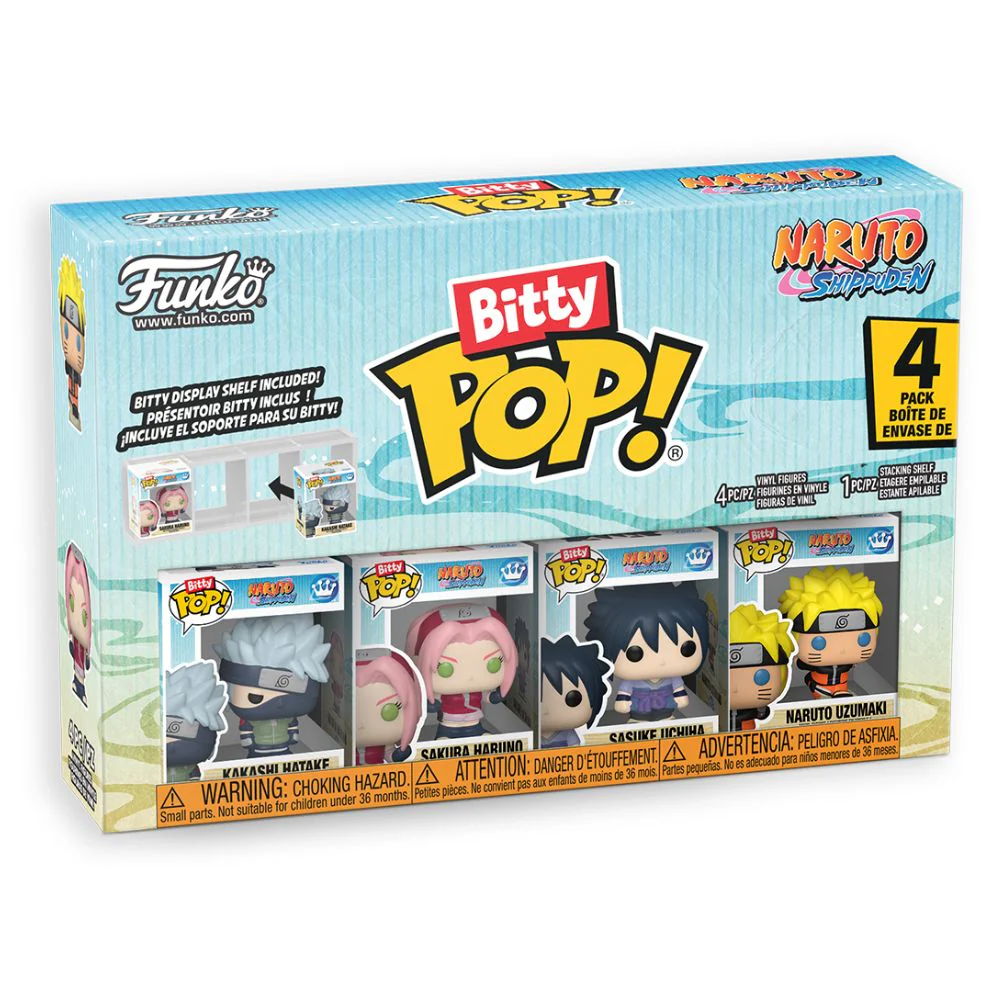 Naruto: Shippuden - Kakashi Hatake, Sakura Haruno, Sasuke Uchiha & Naruto Uzumaki Bitty Pop! Vinyl 4 Pack - Image 2