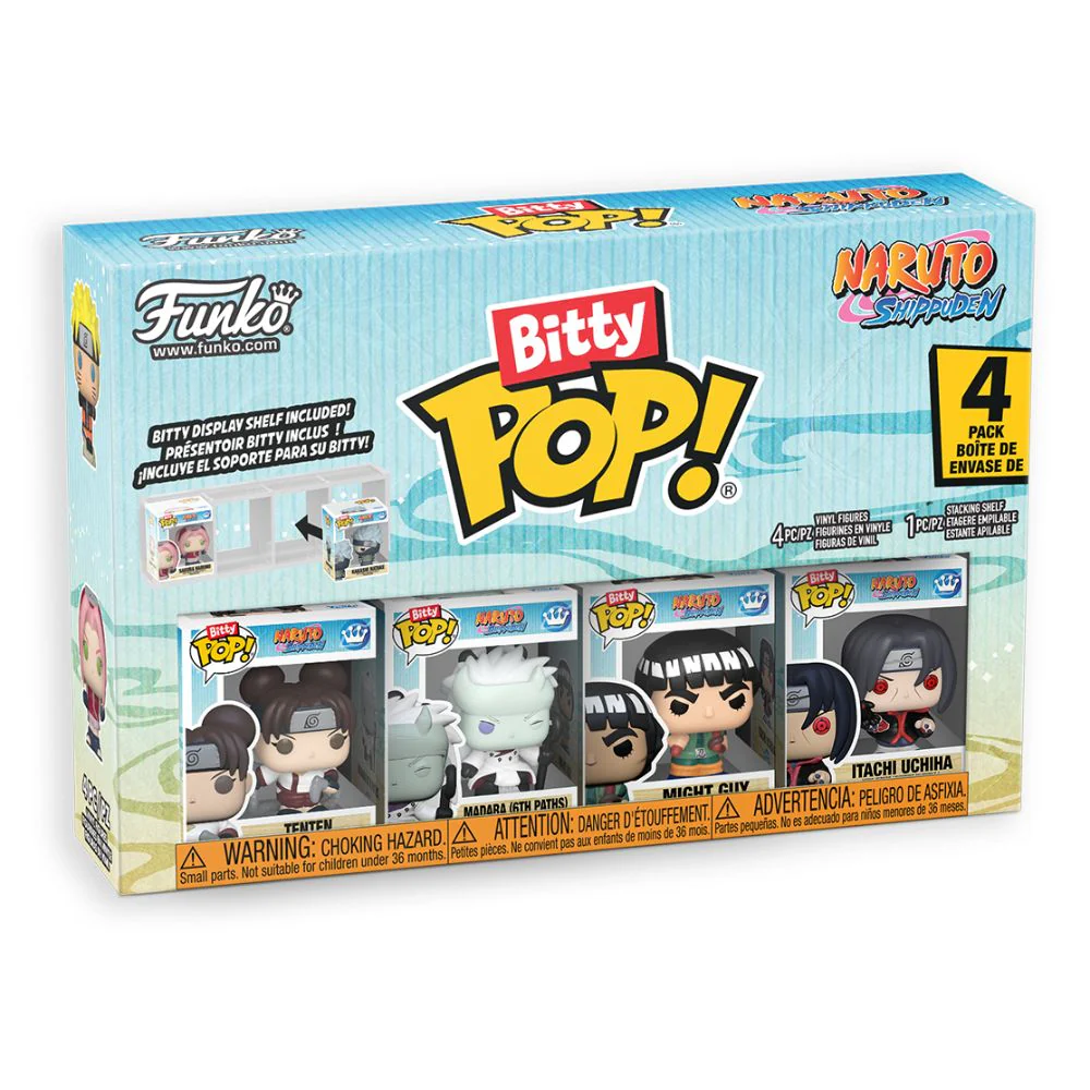 Naruto: Shippuden - Tenten, Madara, Might Guy & Itachi Uchiha Bitty Pop! Vinyl 4 Pack - Image 2